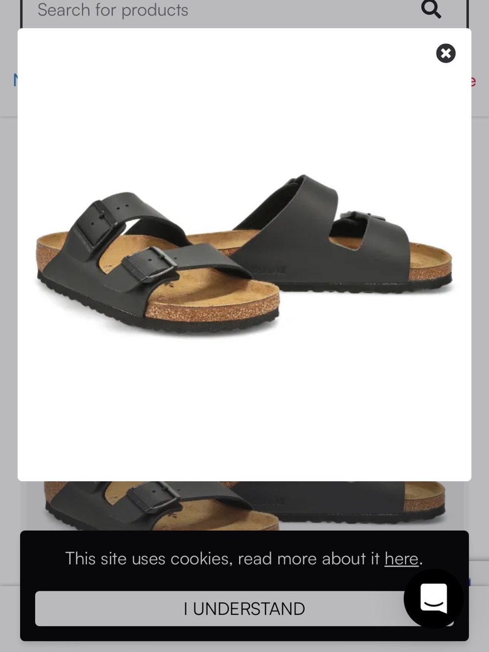 Women’s Black Two-Strap Cork Footbed Sandals